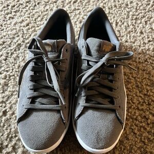 Puma Charcoal Suede Sneakers